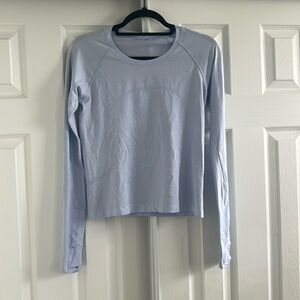 Powder Blue Lululemon Long Sleeve Swiftly Tech